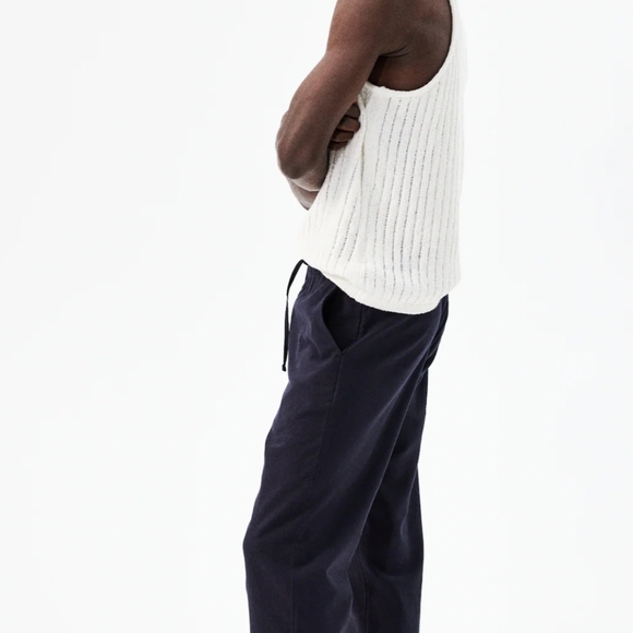 Navy Drawstring Pants - Picture 7 of 8